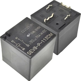 2-Pack SEV8-P-112DM Relay - 70A 12VDC 4-Pin SPST Automotive Relay - Compatible with Tyco VF4-1411 - Heavy-Duty Use for Diesel Trucks & Industrial Machinery