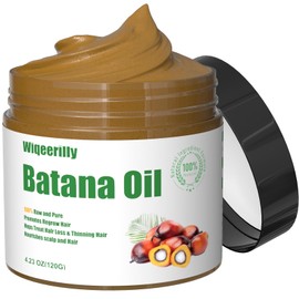 Wiqeerilly Batana Oil for Hair Growth, 100% Raw Batana Oil Dr Sebi Organic, Unrefined Sourced from Honduras, Batana Hair Mask Hair Growth Prevent Hair Loss for Men & Women