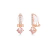FH.bird Women's Earrings Morganite Swinging [Brilliant] Silver 925 Silver Hypoallergenic