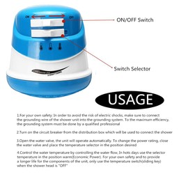 Instant Hot Electric Water Heater 5400W Hot Water Heater Shower Heater Faucet Instant Hot Water Tap Shower Tankless Electric Faucet Instantaneous Bathroom