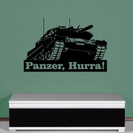 #5416 Wall Sticker 45 x 69 cm Hurra Panzer Panzerkampfwagen Leopard 2