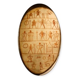 CafePress Traditional Sami Drum Oval Car Bumper Sticker