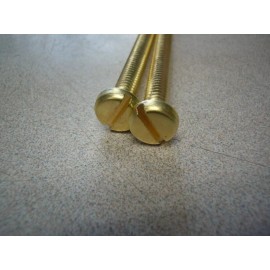 Fastenal 1/4"-20 x 3" Slotted Drive Pan Head Brass Machine Screw. bulk lot of 12