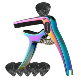 Guitar Capo For Acoustic And Electric - 6 String Guitar Clamp Kapo With 5 Picks Capo For Bass Ukulele Mandolin Banjo