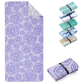 Fit-Flip XXL Beach Towel, Microfibre Bath Towel, Beach Towels, Lightweight and Quick-Drying, 100% Recycled Microfibre Towel, Beach Towel for Bathing (Circles 200 x 90 cm)