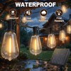 YaaFen 52FT Solar String Lights Outdoor Waterproof Patio Lights with