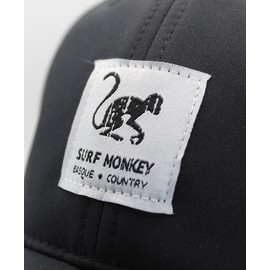 Surf Monkey 100% Recycled One Size Water Resistant UPF50 Sports Cap, black