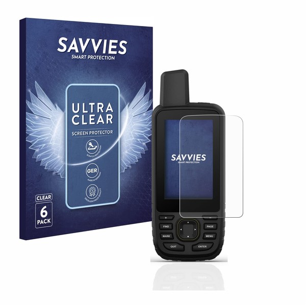 Savvies 6 Pack Screen Protector compatible with Garmin GPSMAP 67