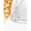 ZBA Natural Diamond Compass Necklace for Women 925 Sterling Silver