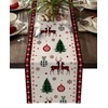 Christmas Table Runner Cotton Linen Dresser Scarves 70In Long, Farm