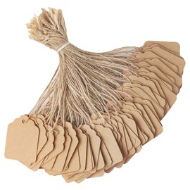 Price Tags with String Attached - Cuttte 500PCS Kraft Paper Hang Tags for Labeling Gifts Bags Clothes Jewelry Retail Garage/Yard Sale for Pricing 1.4x1.8inch