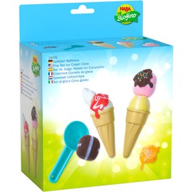 HABA 306436 Waffle Ice Cream Playset, Kasperle Theatre and Shop from 3 Years, Multicoloured
