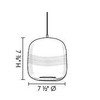 Jesco Lighting PD407-GN/BN 1-Light Line Voltage Pendant and Canopy with