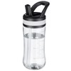 Edmyre Kids Clear Water Bottle 14oz Flip with Straw Carry
