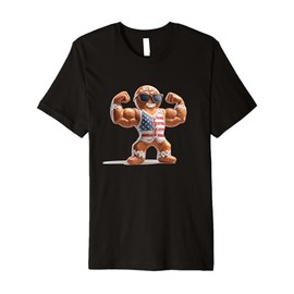 Cool Gym Cookie Man Costume for Gingerbread Lovers Premium T-Shirt