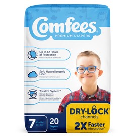 Comfees Baby Baby Diaper Size 7, Over 41 lbs. CMF-7, 20 Ct