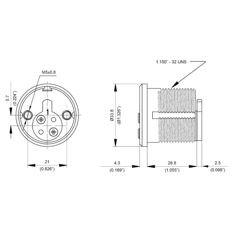 Mul-T-Lock Junior Rim & Mortise Rimo Cylinder, Chrome, 2 Keys,