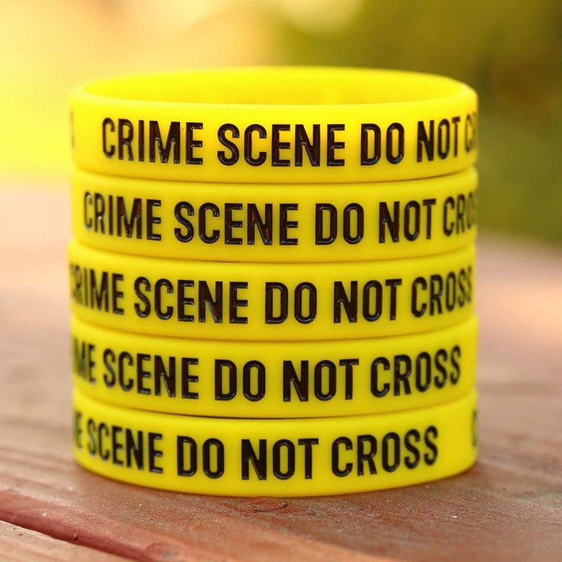 SayitBands Two (2) of Crime Scene Do Not Cross Bracelets
