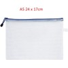 Voarge 25Pcs Zipper Folder Bags, A5 Plastic Wallets Mesh Zipper