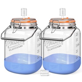 1 Gallon/128 OZ Large Fermentation Jar, Mead Making Kit, Pickle Jars, 2 PCS