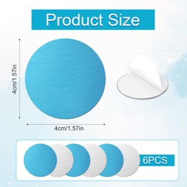 6pcs Under Cabinet Lights Magnetic Sticky, Metal Replacement Magnetic Strips with Adhesive Backing Magnet Lights Strip for Magnetic LED Lights & Under Counter Lights (Round)