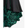ROSE GAL Womens Plus Size Floral Flocking Tulip Hem Layered