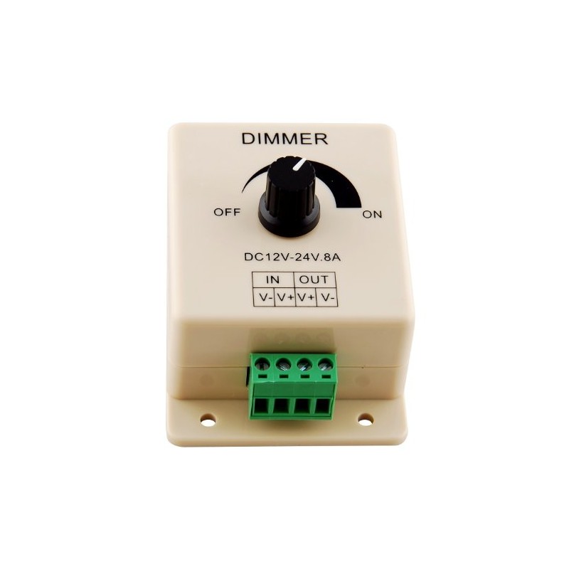 Manual Dimmer Switch for LED Strip Light, 12V 8A Mountable