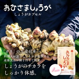 おひさましょうが しょうがカプセル 国産生姜使用 62粒入り サプリメント カプセルタイプ 約1か月分 抹消体温対策 冷え性対策 温活