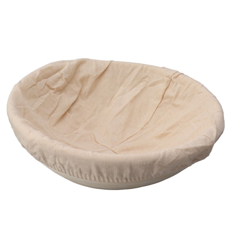 Round Bread Proofing Basket with Liner Cloth Dough Rising Rattan