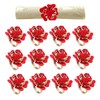 Rose Napkin Rings, 12 Pieces Flower Napkin Buckles Set Craft
