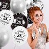Yiran Happy 40th Birthday Balloons, 12inch Latex Confetti Number 40