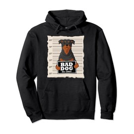 Rottweiler mug shot guilty dog Pullover Hoodie