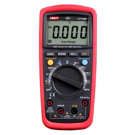 UNI-T UT139B CAT III 600V True RMS Digital Multimeter with Frequency, NCV, Resistance, Voltage, Temperature Measurement, Red/Grey