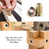 Hilitand 20 Pcs M8 Zinc Alloy Furniture Hex Drive Nut,