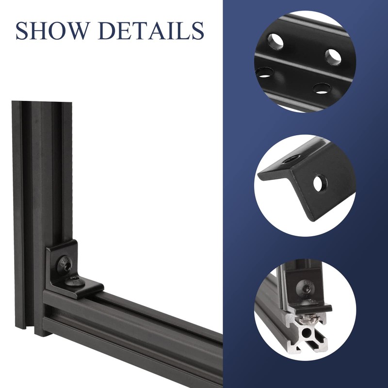 10pcs 4 Hole Inside Corner Bracket for 2040 Aluminum Extrusion