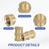 PATIKIL 20 Pcs Threaded Inserts Heat Set, 1/4"-20x12.7x8mm Female Brass