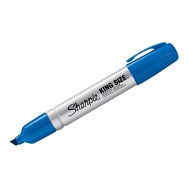 Sharpie King Size Permanent Marker, Chisel Tip, Blue Ink, Dozen (SAN15003)