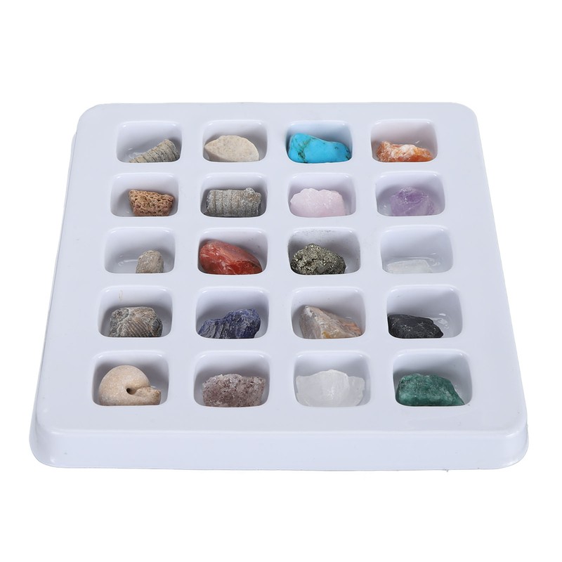 20pcs Rock Stone Colletction Kit for Boys Girls Exquisite Science