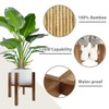 Lissomballon Natural Bamboo Plant Stand Indoor, Adjustable Plant Shelf Indoor