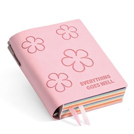 Dreamdove Thick Blank Journal Notebook 400 Pages With Pen Holder 100gsm Thick Color Blank Pages ， A6 Unlined Plain Sketchbook ，No Lines Soft Leather Small Blank Notebook For Women Drawing Book Memo Writing Sketch Diary Hardcover Notebook3.9 × 5.5 (Everyt