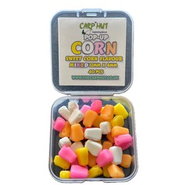 searigs Carp Hut Pop-Up Sweetcorn Bait, 12mm x 8mm, Multicoloured, 40 Pieces, Flavour Infused Artificial Corn for Carp Fishing