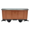 ML-Train Covered freight wagon, brown, self-construction wagon, garden railway gauge
