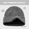 ehsbuy Beanie Hat Men Fleece Lined Stretchy Winter Hats Soft