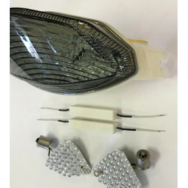 Clear Alternatives 05-06 GSXR 1000 LED Smoke Rear Tail Light Integrated+LED Signal Boards 2005 2006