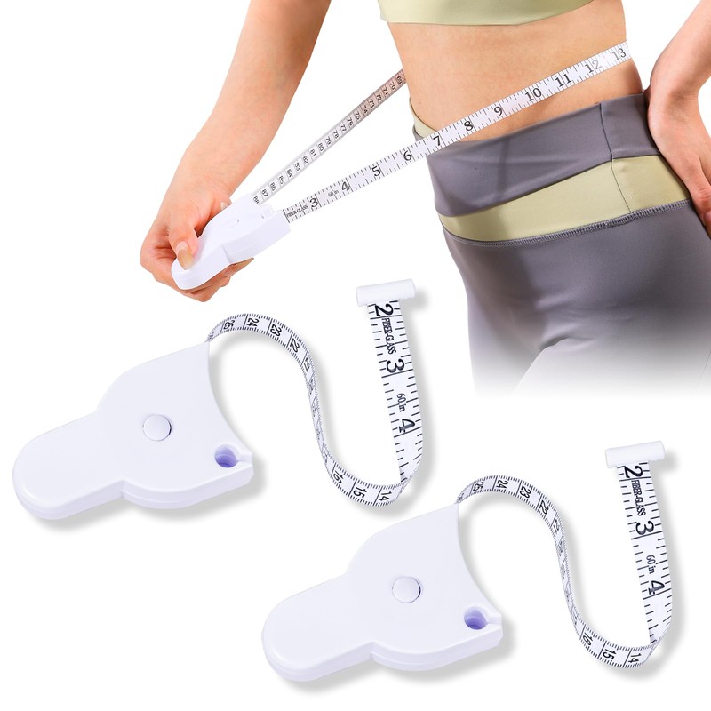 SheerDelight Body Measuring Tape, 2 Pack Retractable Measuring Tape for