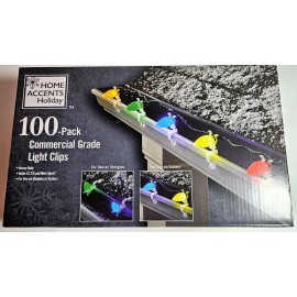 Home Accents Holiday 100 Pack Commercial Grade Light Clips