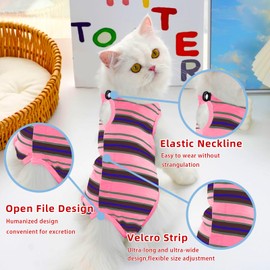 CGLRybO Cat Body After Surgery Anti-Leaking Cat Professional Recovery Suit Dog Cat Clothing After Castration Alternative Surgical Recovery Suit for Abdominal Wounds or Skin Diseases