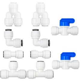 10 pcs 3/8" Quick Connect Push in to Connect Water Purifiers Tube Fittings for RO Water Reverse Osmosis System