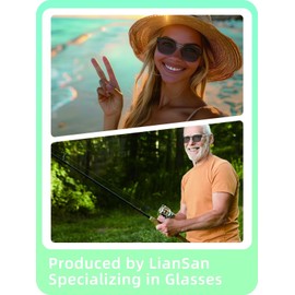 LianSan Photochromic Safety Glasses Over Eyeglasses for Men&Women - Fit Over Glasses with UV400&Scratch Resistant Lenses ANSI Z87(Grey,Light Grey Lens)