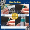 WSERE 2 Pieces Car Tire Depth Gauge Tester Tyre Tread